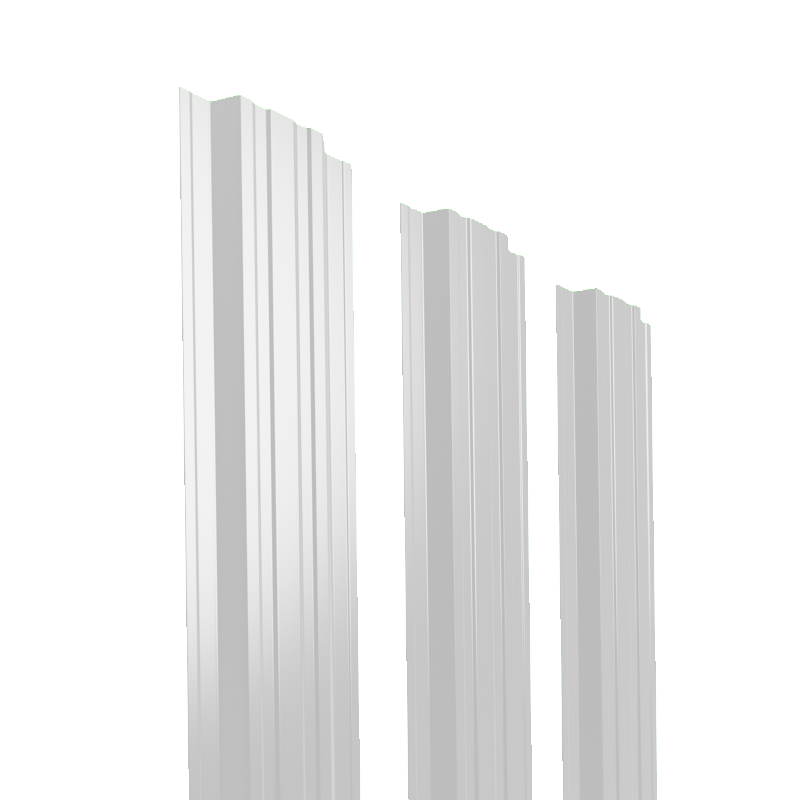 Штакетник металлический 105 мм П-образный Slim 1800 мм прямой PE 0,4 мм RAL9003