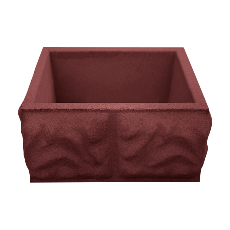 Блок столба Рубленый камень БС-30 4Бастион 300x300x165 мм Красный