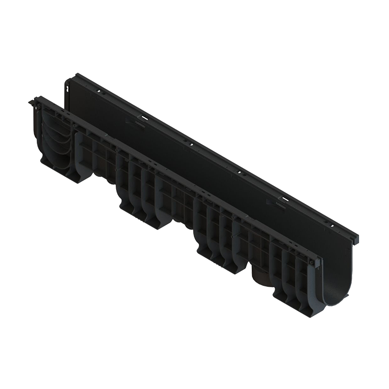 Канал (лоток) водоотводный ЛВ-10.16.20 PolyMax Basic DN100 пластиковый 1000x160 мм H200 8040-М Standartpark