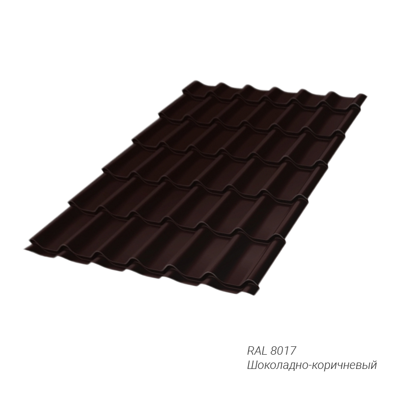 Металлочерепица Grand Line Classic 0,5 мм покрытие Rooftop Matte (Стальной Бархат) заказной цвет