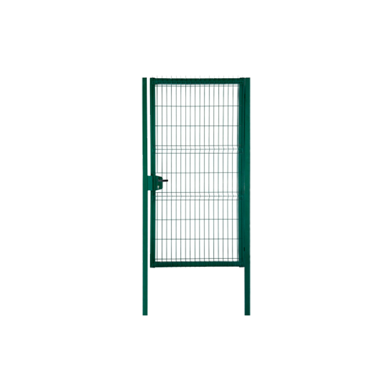 Калитка с замком с наполнением из сварной сетки Grand Line 3D Profi PE RAL6005 ячейка 55x200 1000x1730 мм