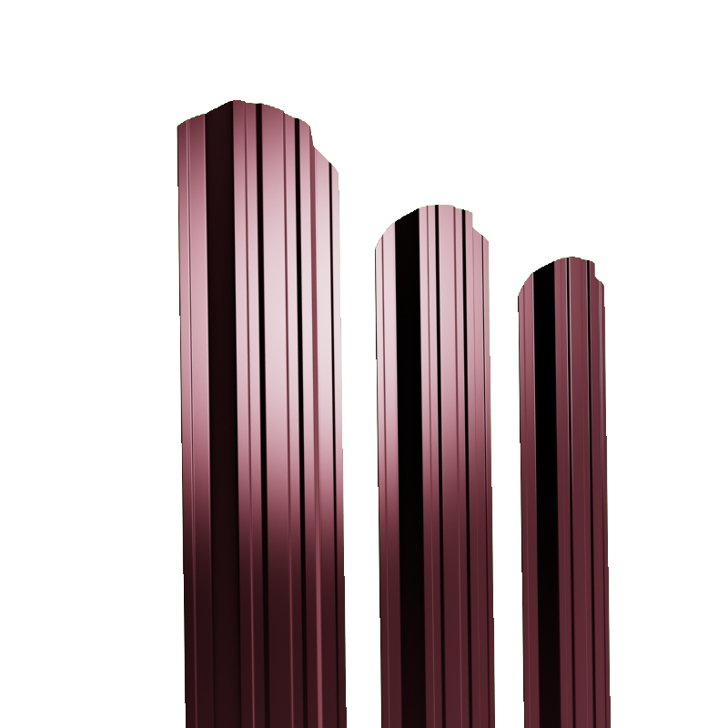 Штакетник металлический 105 мм П-образный Slim 1800 мм фигурный ДВС PE 0,45 мм RAL3005