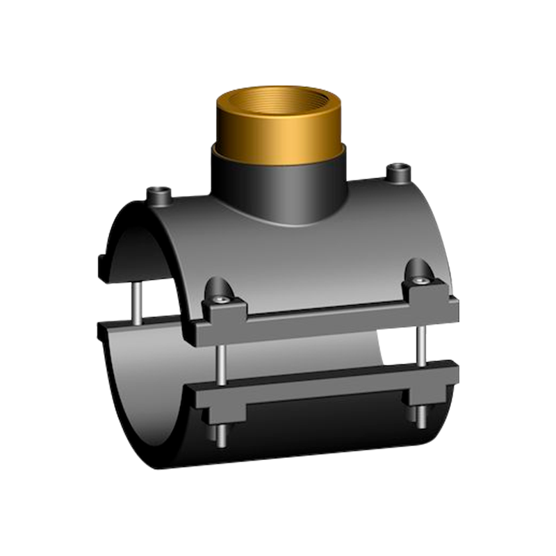 Патрубок-накладка электросварная с выходом на резьбу D110x2" SDR11 Eurostandard